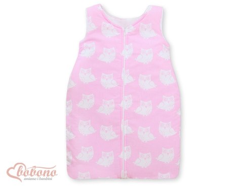 Śpiworek niemowlęcy- Simple sowy różowe Śpiworek niemowlęcy- Simple sowy różowe