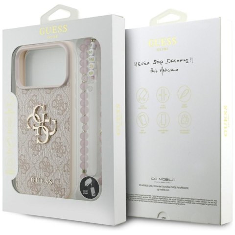 Guess 4G Strap 4G Classic Logo - Etui iPhone 17 Pro Max (różowy) Guess 4G Strap 4G Classic Logo - Etui iPhone 17 Pro Max (różowy)