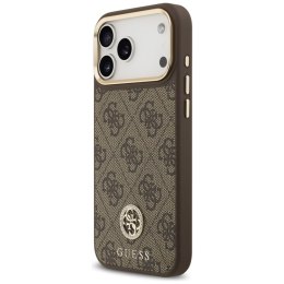 Guess 4G Strass Logo MagSafe - Etui iPhone 17 Pro Max (brązowy)