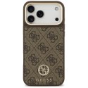 Guess 4G Strass Logo MagSafe - Etui iPhone 17 Pro Max (brązowy)