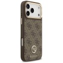 Guess 4G Strass Logo MagSafe - Etui iPhone 17 Pro Max (brązowy)