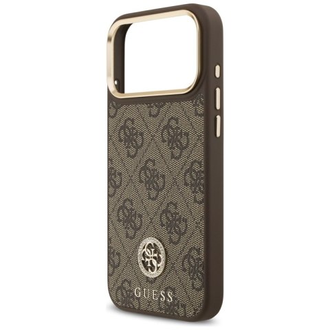 Guess 4G Strass Logo MagSafe - Etui iPhone 17 Pro Max (brązowy)