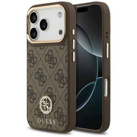 Guess 4G Strass Logo MagSafe - Etui iPhone 17 Pro (brązowy) Guess 4G Strass Logo MagSafe - Etui iPhone 17 Pro (brązowy)