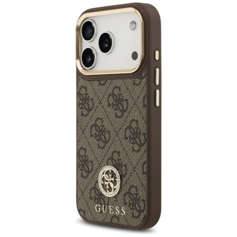 Guess 4G Strass Logo MagSafe - Etui iPhone 17 Pro (brązowy) Guess 4G Strass Logo MagSafe - Etui iPhone 17 Pro (brązowy)