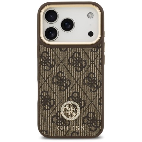 Guess 4G Strass Logo MagSafe - Etui iPhone 17 Pro (brązowy) Guess 4G Strass Logo MagSafe - Etui iPhone 17 Pro (brązowy)