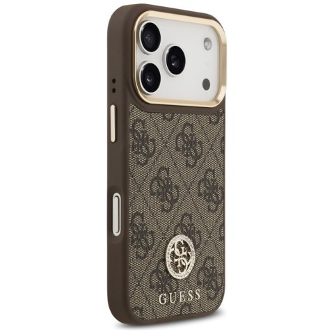 Guess 4G Strass Logo MagSafe - Etui iPhone 17 Pro (brązowy) Guess 4G Strass Logo MagSafe - Etui iPhone 17 Pro (brązowy)