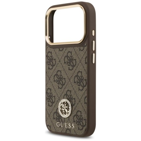 Guess 4G Strass Logo MagSafe - Etui iPhone 17 Pro (brązowy) Guess 4G Strass Logo MagSafe - Etui iPhone 17 Pro (brązowy)