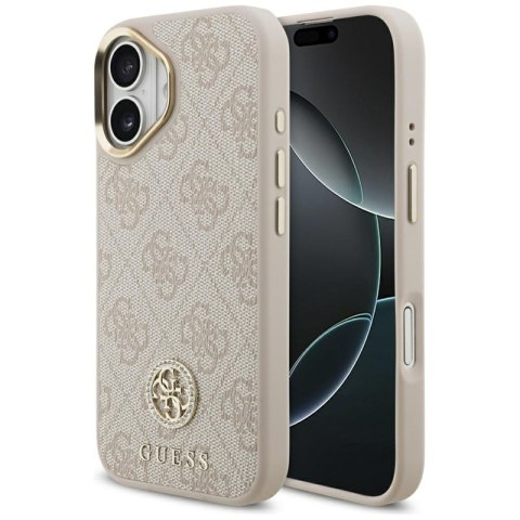 Guess 4G Strass Logo MagSafe - Etui iPhone 17 Pro (różowy) Guess 4G Strass Logo MagSafe - Etui iPhone 17 Pro (różowy)
