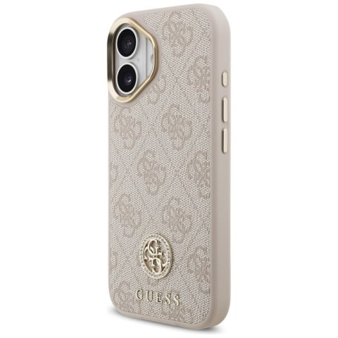 Guess 4G Strass Logo MagSafe - Etui iPhone 17 Pro (różowy) Guess 4G Strass Logo MagSafe - Etui iPhone 17 Pro (różowy)