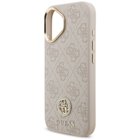 Guess 4G Strass Logo MagSafe - Etui iPhone 17 Pro (różowy) Guess 4G Strass Logo MagSafe - Etui iPhone 17 Pro (różowy)