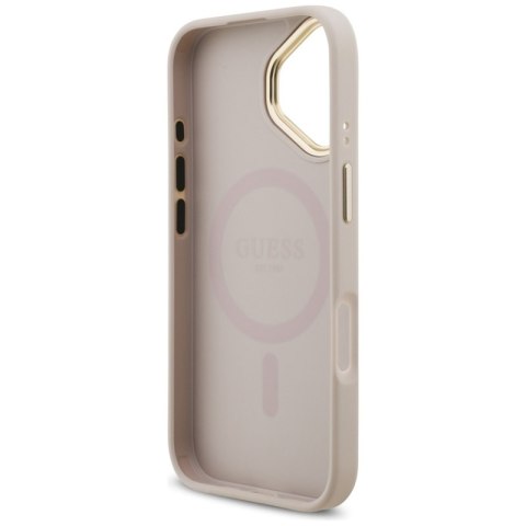 Guess 4G Strass Logo MagSafe - Etui iPhone 17 Pro (różowy) Guess 4G Strass Logo MagSafe - Etui iPhone 17 Pro (różowy)