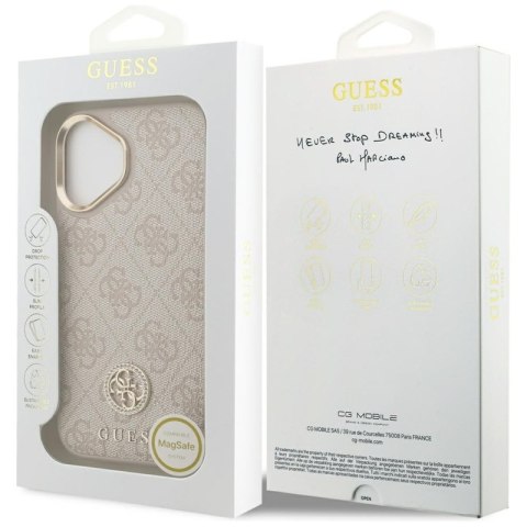 Guess 4G Strass Logo MagSafe - Etui iPhone 17 Pro (różowy) Guess 4G Strass Logo MagSafe - Etui iPhone 17 Pro (różowy)