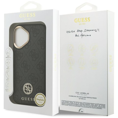 Guess 4G Strass Logo MagSafe - Etui iPhone 17 (czarny) Guess 4G Strass Logo MagSafe - Etui iPhone 17 (czarny)