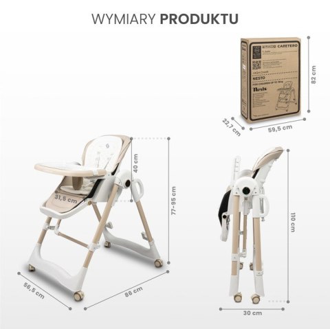 KRZESEŁKO DO KARMIENIA NESTO BEIGE KRZESEŁKO DO KARMIENIA NESTO BEIGE