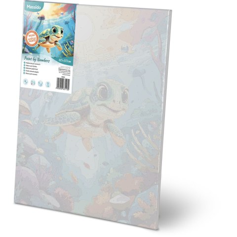 Obraz do malowania po numerach 40x50 cm Massido Żółwik Obraz do malowania po numerach 40x50 cm Massido Żółwik