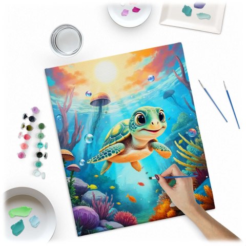 Obraz do malowania po numerach 40x50 cm Massido Żółwik Obraz do malowania po numerach 40x50 cm Massido Żółwik