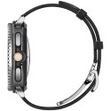 Spigen Enzo - Pasek z naturalnej skóry do Samsung Galaxy Watch 8 / 8 Classic 40 / 44 / 46 mm (Black)
