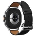 Spigen Enzo - Pasek z naturalnej skóry do Samsung Galaxy Watch 8 / 8 Classic 40 / 44 / 46 mm (Black)