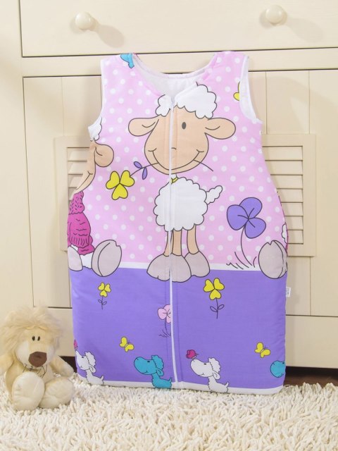 Śpiworek niemowlęcy- Basic owieczki fioletowo-różowe Śpiworek niemowlęcy- Basic owieczki fioletowo-różowe