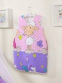 Śpiworek niemowlęcy- Basic owieczki fioletowo-różowe