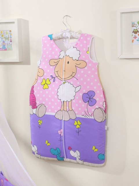 Śpiworek niemowlęcy- Basic owieczki fioletowo-różowe Śpiworek niemowlęcy- Basic owieczki fioletowo-różowe