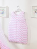 Śpiworek niemowlęcy- Simple chevron różowy