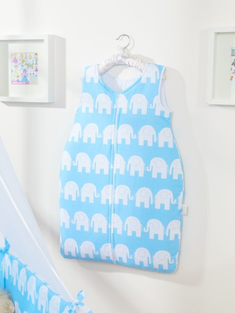 Śpiworek niemowlęcy- Simple słonie niebieskie