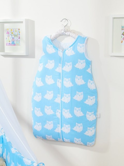 Śpiworek niemowlęcy- Simple sowy niebieskie Śpiworek niemowlęcy- Simple sowy niebieskie