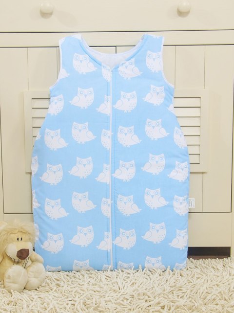 Śpiworek niemowlęcy- Simple sowy niebieskie Śpiworek niemowlęcy- Simple sowy niebieskie