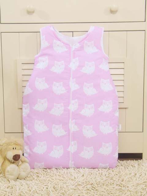 Śpiworek niemowlęcy- Simple sowy różowe Śpiworek niemowlęcy- Simple sowy różowe