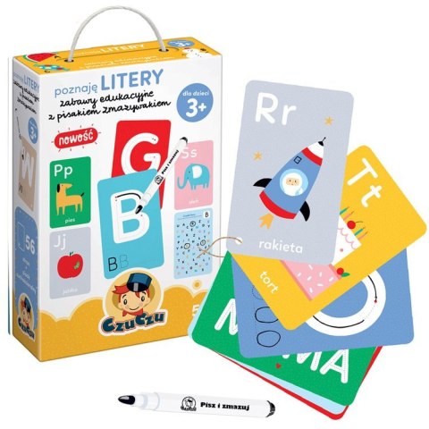 CzuCzu Poznaję litery + pisak zmywalny ZA4220 CzuCzu Poznaję litery + pisak zmywalny ZA4220