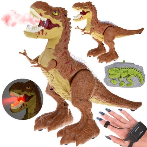 Dinozaur zdalnie sterowany gestem pilot RC 2w1 zieje ryczy świeci RC0625 BR Dinozaur zdalnie sterowany gestem pilot RC 2w1 zieje ryczy świeci RC0625 BR