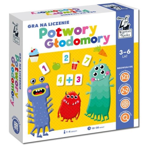 Gra na liczenie Potwory Głodomory 3-6 lat GR0538 Gra na liczenie Potwory Głodomory 3-6 lat GR0538