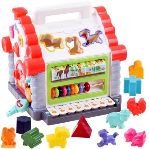 Interaktywny Domek kostka edukacyjna sorter klocki zwierzątka ZA3518 Interaktywny Domek kostka edukacyjna sorter klocki zwierzątka ZA3518