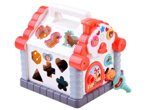 Interaktywny Domek kostka edukacyjna sorter klocki zwierzątka ZA3518 Interaktywny Domek kostka edukacyjna sorter klocki zwierzątka ZA3518