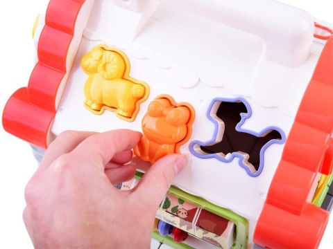Interaktywny Domek kostka edukacyjna sorter klocki zwierzątka ZA3518 Interaktywny Domek kostka edukacyjna sorter klocki zwierzątka ZA3518