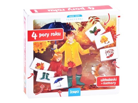 Jawa Edukacyjna gra dla przedszkolaków 4 PORY ROKU układanka memory GR0385 Jawa Edukacyjna gra dla przedszkolaków 4 PORY ROKU układanka memory GR0385