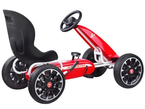 Licencjonowany GOKART ABARTH na pedały dla dzieci 30kg Miękkie koła PA0167 Licencjonowany GOKART ABARTH na pedały dla dzieci 30kg Miękkie koła PA0167