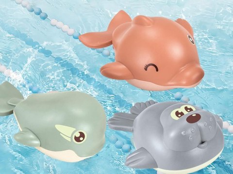 Nakręcana pływająca zabawka do kąpieli wody delfin foka ZA4670 Nakręcana pływająca zabawka do kąpieli wody delfin foka ZA4670