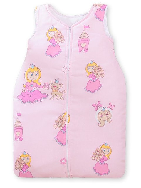 Śpiworek dla dzieci bawełniany M 6-12 mcy TOG 2.5 całoroczny ocieplany księżniczki różowe Śpiworek dla dzieci bawełniany M 6-12 mcy TOG 2.5 całoroczny ocieplany księżniczki różowe