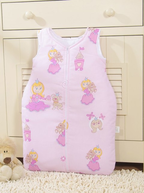 Śpiworek dla dzieci bawełniany M 6-12 mcy TOG 2.5 całoroczny ocieplany księżniczki różowe Śpiworek dla dzieci bawełniany M 6-12 mcy TOG 2.5 całoroczny ocieplany księżniczki różowe
