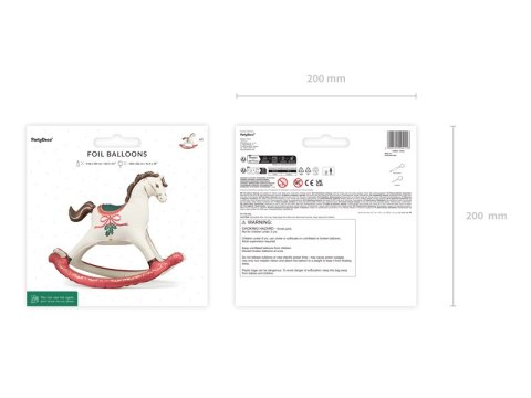 Balon foliowy Koń na biegunach świąteczny Mix 118x104 cm Balon foliowy Koń na biegunach świąteczny Mix 118x104 cm