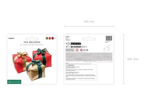 Balony foliowe Prezenty świąteczne Mix 34x36 cm 3 szt Balony foliowe Prezenty świąteczne Mix 34x36 cm 3 szt