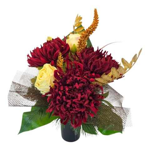 Bukiet flakon stroik na cmentarz kompozycja kwiatowa na wszystkich świętych Bukiet flakon stroik na cmentarz kompozycja kwiatowa na wszystkich świętych