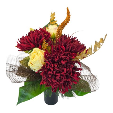 Bukiet flakon stroik na cmentarz kompozycja kwiatowa na wszystkich świętych Bukiet flakon stroik na cmentarz kompozycja kwiatowa na wszystkich świętych