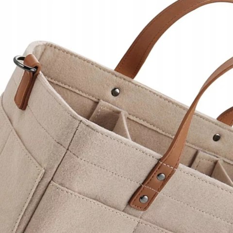 Duży Filcowy Organizer Beżowy XXL Dla Mamy i Maluszka Na Pieluszki i Akcesoria TF3 Duży Filcowy Organizer Beżowy XXL Dla Mamy i Maluszka Na Pieluszki i Akcesoria TF3