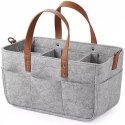 Duży Filcowy Organizer Szary XXL Dla Mamy i Maluszka Na Pieluszki i Akcesoria TF1 Duży Filcowy Organizer Szary XXL Dla Mamy i Maluszka Na Pieluszki i Akcesoria TF1