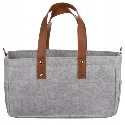 Duży Filcowy Organizer Szary XXL Dla Mamy i Maluszka Na Pieluszki i Akcesoria TF1 Duży Filcowy Organizer Szary XXL Dla Mamy i Maluszka Na Pieluszki i Akcesoria TF1