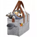 Duży Filcowy Organizer Szary XXL Dla Mamy i Maluszka Na Pieluszki i Akcesoria TF1 Duży Filcowy Organizer Szary XXL Dla Mamy i Maluszka Na Pieluszki i Akcesoria TF1