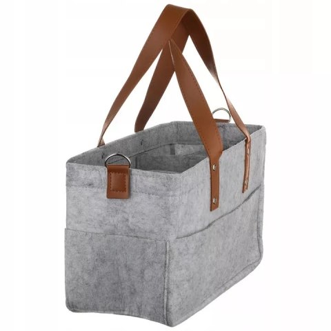 Duży Filcowy Organizer Szary XXL Dla Mamy i Maluszka Na Pieluszki i Akcesoria TF1 Duży Filcowy Organizer Szary XXL Dla Mamy i Maluszka Na Pieluszki i Akcesoria TF1